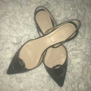 Zara Black Pointed Toe Flats